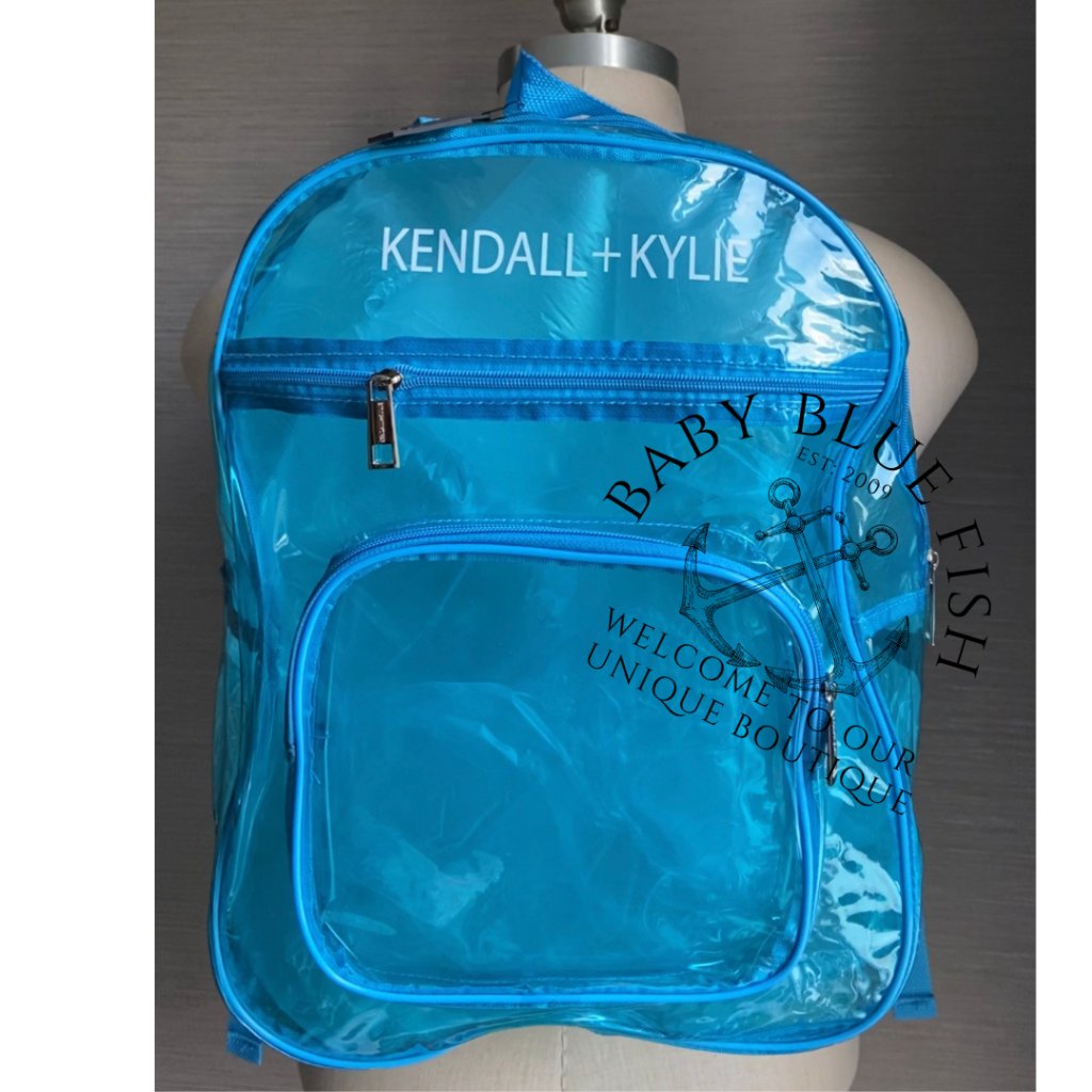 Kendall and Kylie clear blue backpack Hbkk Violet Kendall And Kylie Backpack Clear Backpack SKAITU  main image 2